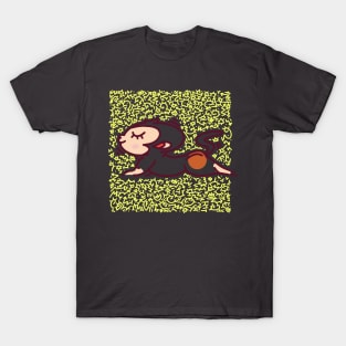 Cute Monkey Animal Yoga #7 Round Edition T-Shirt